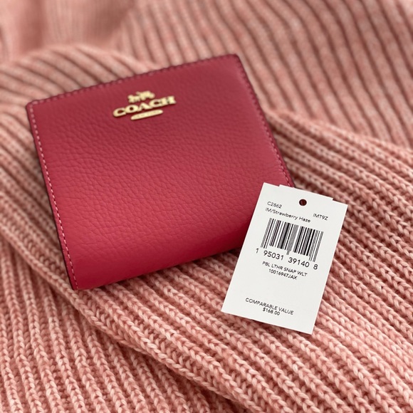 🆕 COACH | Pink Strawberry Haze Purse Satchel & Snap Wallet Bundle - Picture 14 of 16